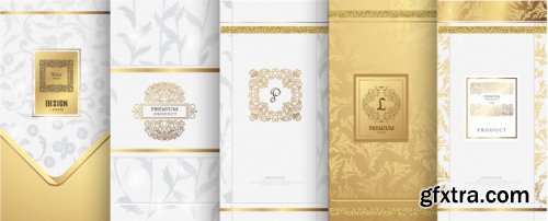Luxury Logo Gold Packaging Design Vector Set
