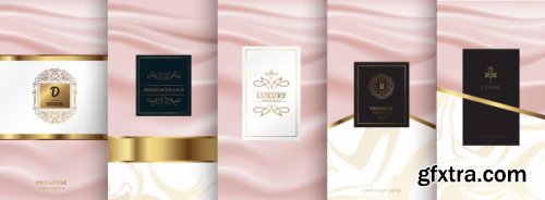 Luxury Logo Gold Packaging Design Vector Set
