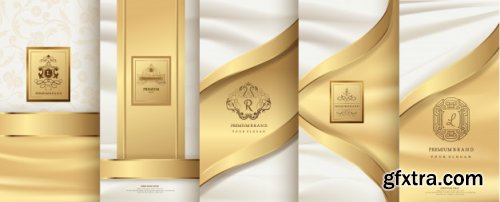 Luxury Logo Gold Packaging Design Vector Set