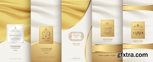 Luxury Logo Gold Packaging Design Vector Set
