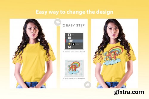 CreativeMarket - Female t-shirt Mockup-V-2-006 4180801