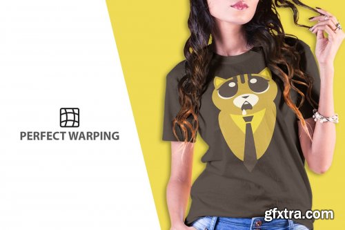 CreativeMarket - Female t-shirt Mockup-V-2-006 4180801