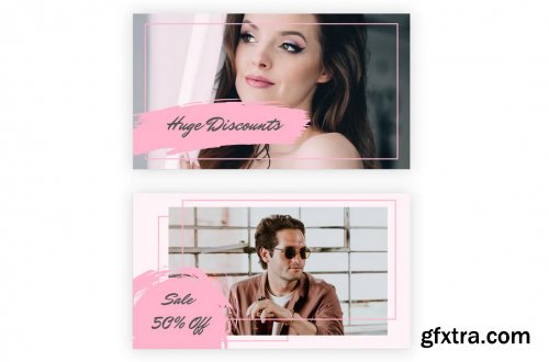 21 Social Media Banners Kit (Vol. 6) in Adobe XD