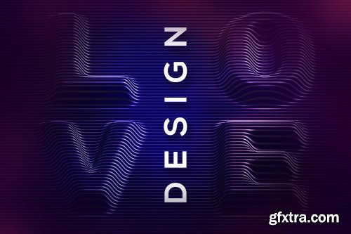 CreativeMarket - Embossed Lines 3D Lerttering 3850501
