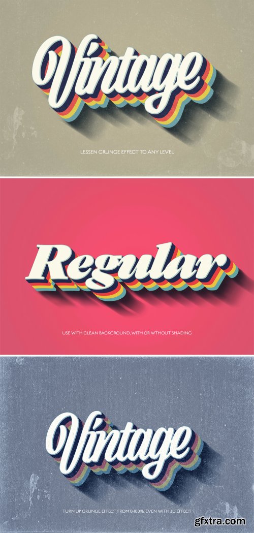 Retro Grunge Text Effect Mockup