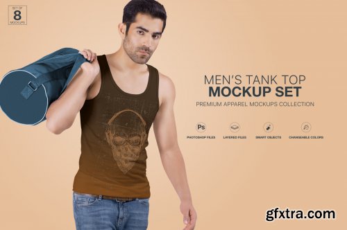 Men's Tank Top Mockup Set
