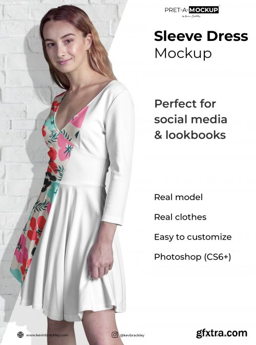 CreativeMarket - Sleeve Dress Mockup 4138048