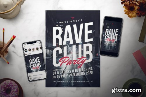 Dance Music Flyer Set