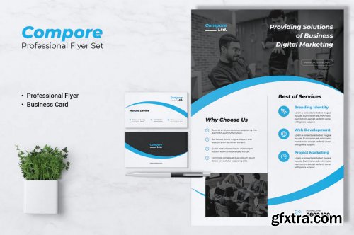 COMPORE Digital Marketing Flyer & Business Card