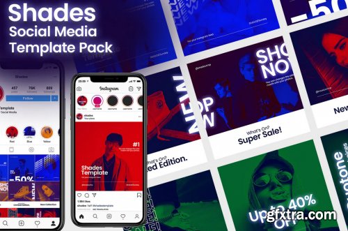 Shades Post + Story Social Media Template