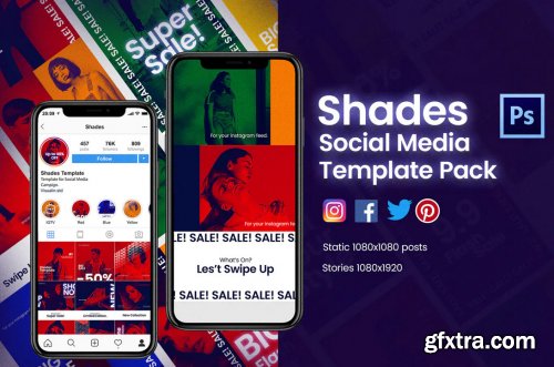 Shades Post + Story Social Media Template
