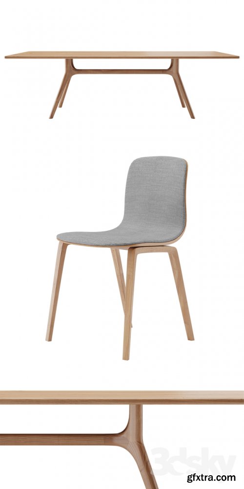 Nil Table and Aava Chair Set 