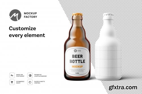 CreativeMarket - Steinie Beer Bottle Mockup 4335055