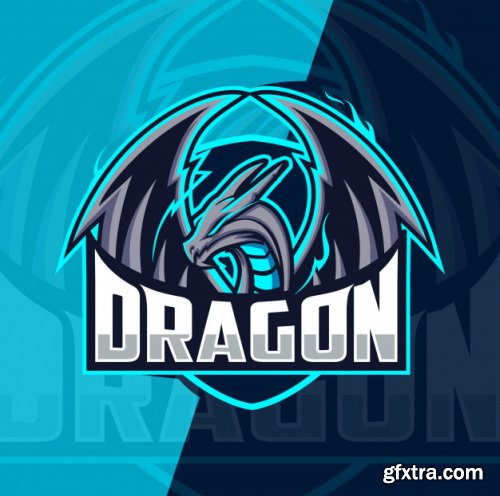 Dragon Mascot Esport Logo
