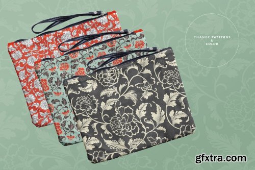 CreativeMarket - Fabric Wristlet Bag Mockup 4103667