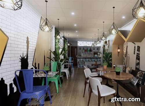 Restaurant Sketchup 3D model By TuMinhSang