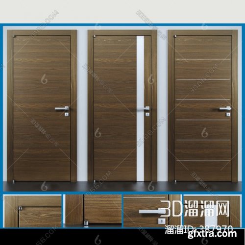 Modern swing door 3d model