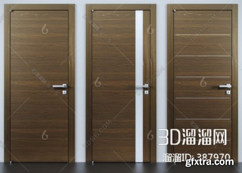 Modern swing door 3d model