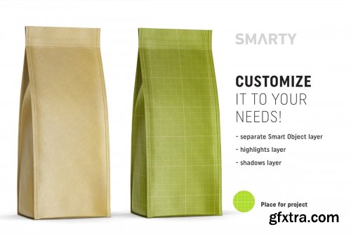 CreativeMarket - Eco coffee bag mockup 4381872