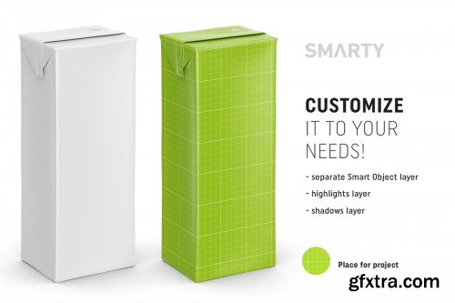 CreativeMarket - Juice carton box mockup 4388537