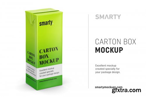 CreativeMarket - Juice carton box mockup 4388537