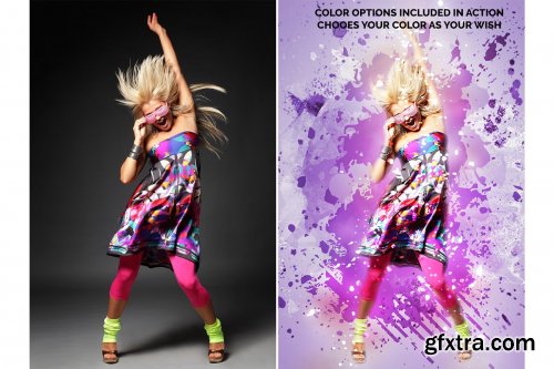 CreativeMarket - Color Blast Photoshop Action 4406654