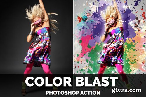 CreativeMarket - Color Blast Photoshop Action 4406654