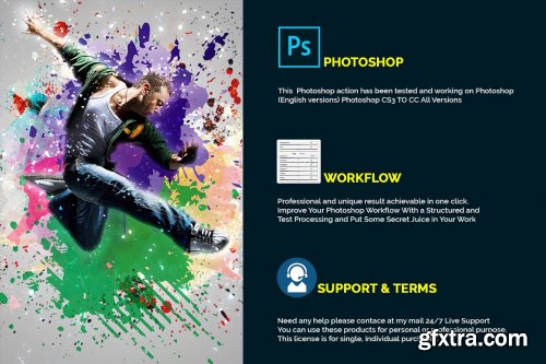 CreativeMarket - Color Blast Photoshop Action 4406654