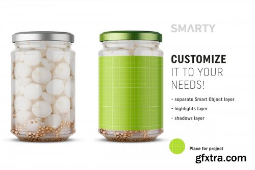 CreativeMarket - Marinated onions jar mockup 4411641