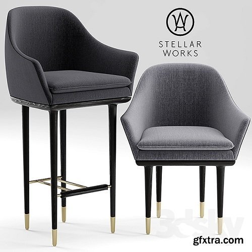 Table and chairs STELLAR WORKS LUNAR LOUNGE CHAIR LARGE » GFxtra