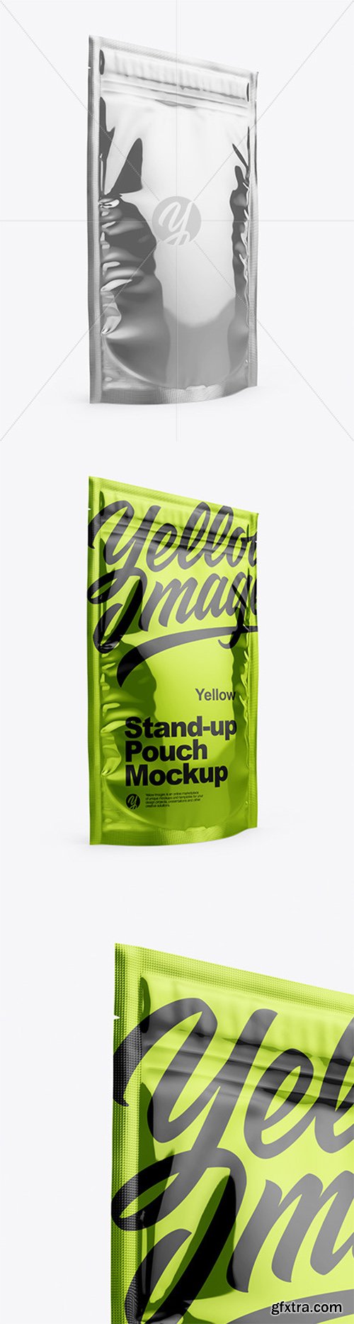 Metallic Stand Up Pouch with Zipper Mockup 52023 Metallic Stand Up Pouch with Zipper Mockup 52023