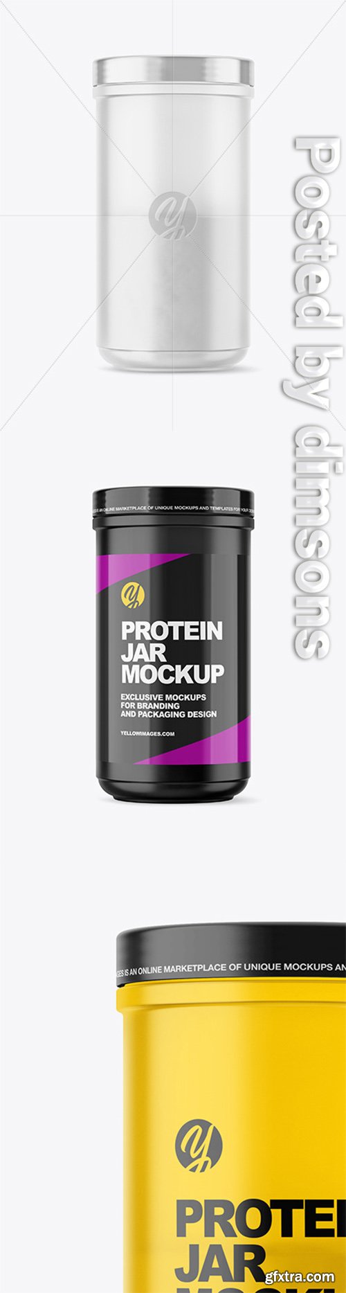 Frosted Protein Jar Mockup 52083 Frosted Protein Jar Mockup 52083