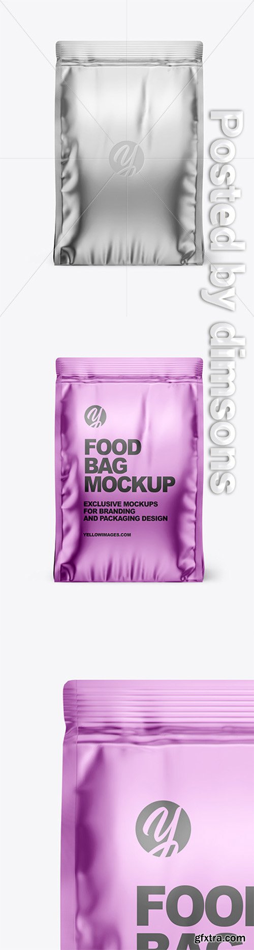 Download Metallic Matte Food Bag Mockup 52156 Gfxtra Yellowimages Mockups