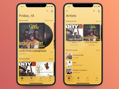 Music App iOS UI Kit - ios-music-app-ux-ui