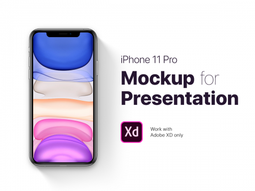 iPhone 11 Pro Mockup for Behance Portfolio Presentation - Adobe XD file - iphone-11-pro-mockup-for-behance-portfolio-presentation-adobe-xd-file