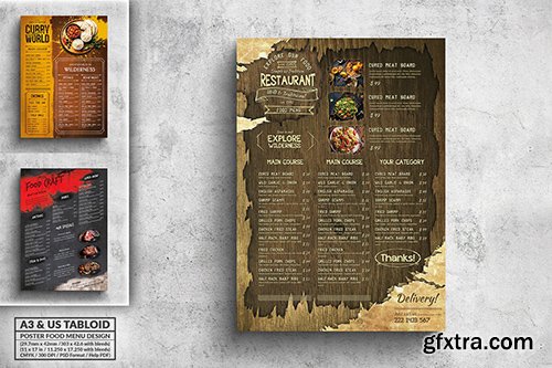 Art Disorted Poster Menu Bundle - A3 & US Tabloid