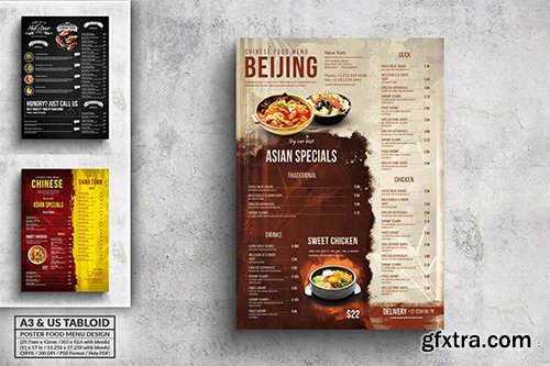 Vintage Poster Menu Bundle - A3 & US Tabloid Vintage Poster Menu Bundle - A3 & US Tabloid