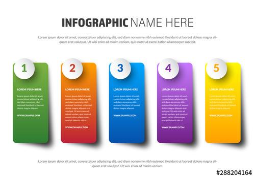 Info Chart Labels Layout with Bright Colors - 288204164 - 288204164