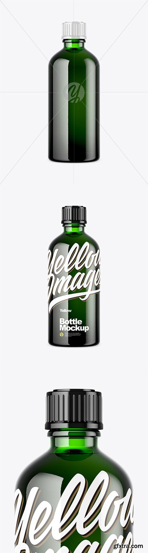 Green Bottle Mockup 52215 Green Bottle Mockup 52215