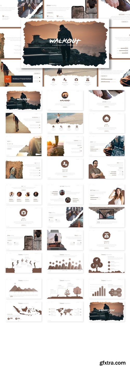 Walkout Powerpoint, Keynote and Google Slides Templates