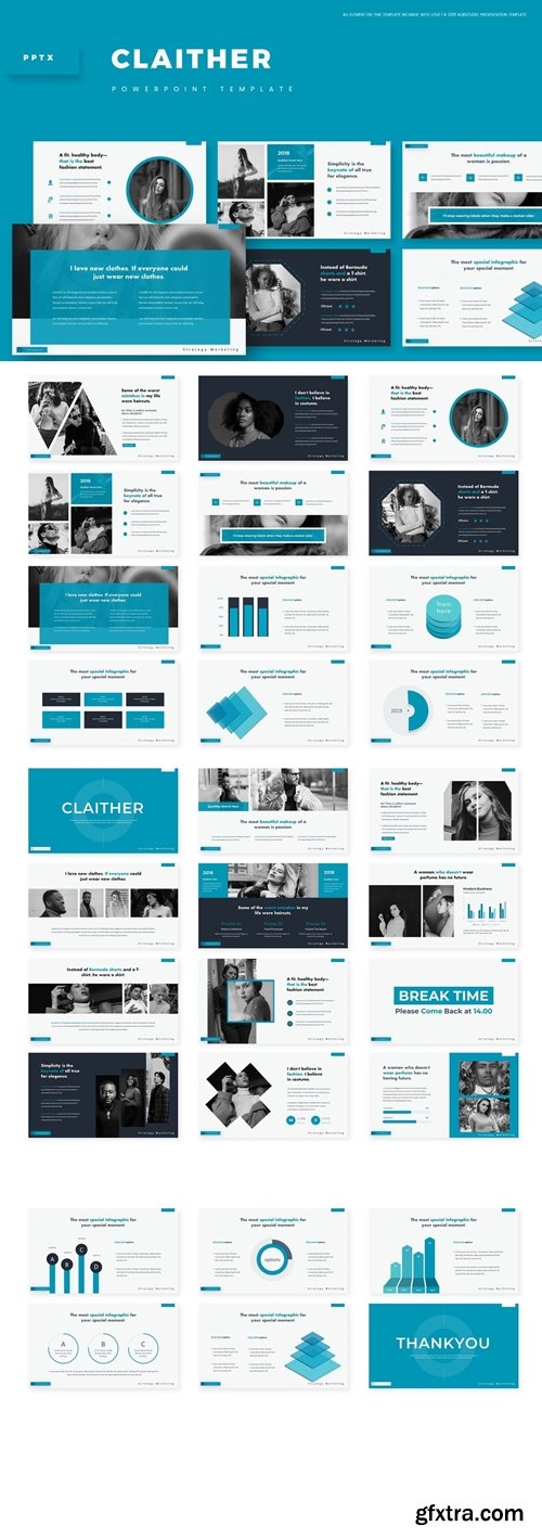 Claither Powerpoint, Keynote and Google Slides Templates