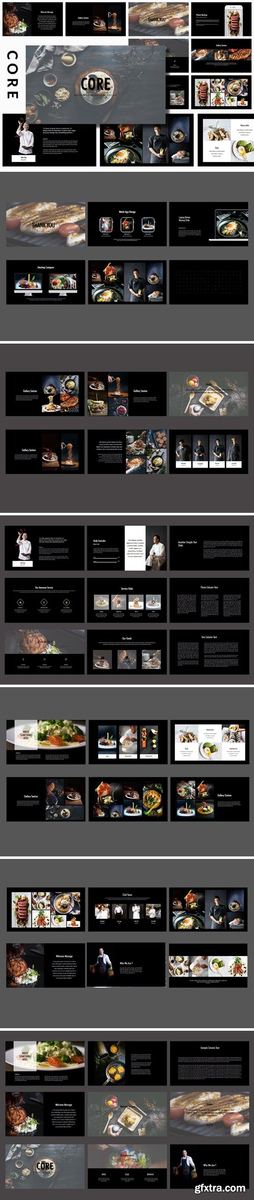 Core - Food Powerpoint, Keynote and Google Slides Templates