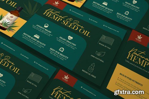 Hemp Product DL Rackcard A5 Business Flyer and Poster