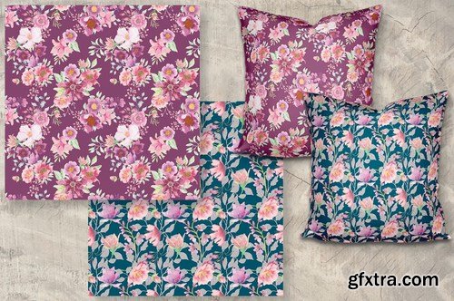 Gorgeous Pinks Watercolor Patterns Gorgeous Pinks Watercolor Patterns