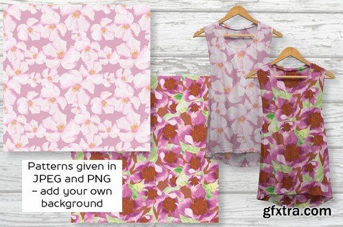 Gorgeous Pinks Watercolor Patterns Gorgeous Pinks Watercolor Patterns