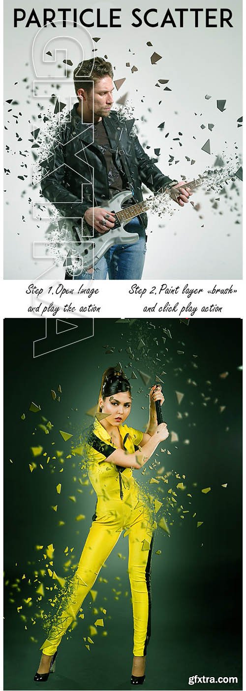 GraphicRiver - Particle Scatter Photoshop Action 25254006