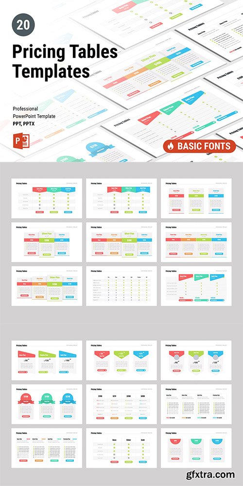 20 Pricing Tables PowerPoint and Keynote Templates 20 Pricing Tables PowerPoint and Keynote Templates