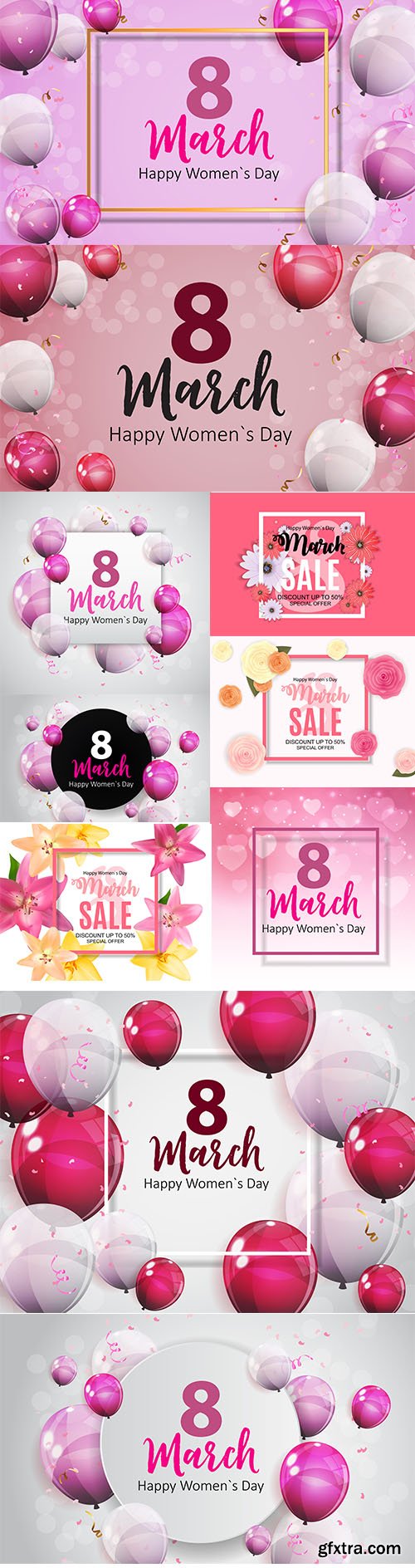 International Woman Day 8 March Illustration Vector Set Vol 2