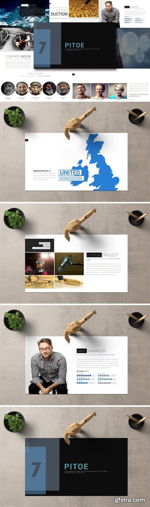 Pitoe Powerpoint, Keynote and Google Slides Templates
