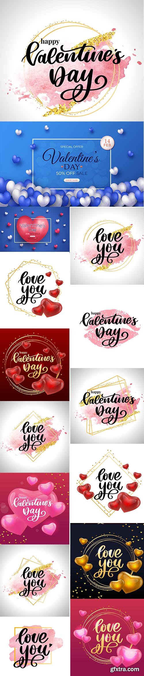Happy Valentines Day Illustration Vector Set Vol 4